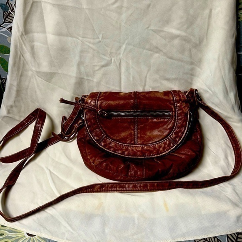Candies, distressful, faux leather purse
